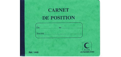 Carnet de position de compte, 114 x 156 mm