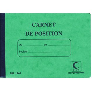 Carnet de position de compte, 114 x 156 mm