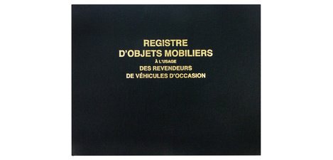 Registre 'Objets mobiliers et véhicules d'occasion'