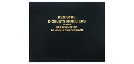 Registre 'Objets mobiliers et véhicules d'occasion'