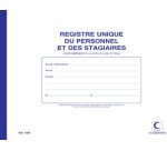 Registre unique du personnel elve a4 210x297mm papier lisse épais 52 pages imprimées recto verso