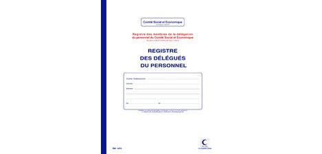 Registre 'Délégués du personnel', 40 pages, 320 x 240mm
