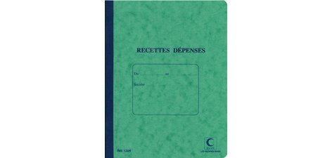 Cahier piqué 'Recettes - Dépenses', 220 x 170 mm