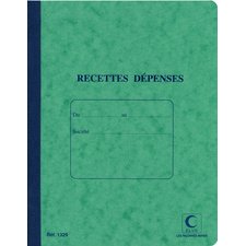 Cahier piqué 'Recettes - Dépenses', 220 x 170 mm