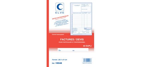 Manifold 'Rechnungsblock: Selbständige', 40 Blätter