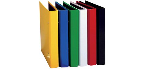 Classeurs à anneaux 'Basic Colours', mécanisme à 2