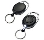 porte-badges avec enrouleur et LED, ovale, noir