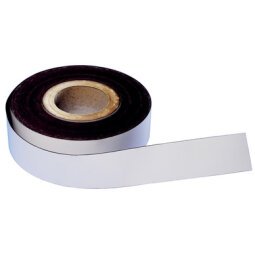 Magneetband, pvc, wit, 30 mm x 30 m