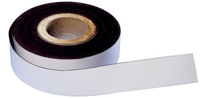 Magnetic tape, PVC, white, 30 mm x 30 m