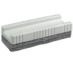 Brosse jpc tableau blanc corps plastique 10 lamelles feutres détachables 14,4x5,5cm