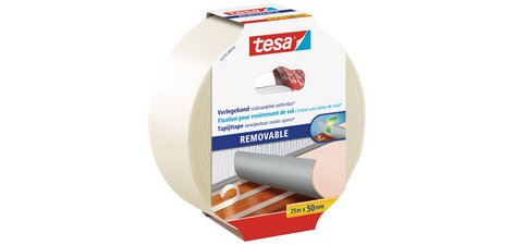 Tapijttape, verwijderbaar, 50 mm x 25 m