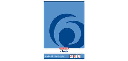 Bloc de papier à lettre x.book, A5, non troué, ligné