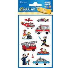 Sticker ZDesign métiers pompier/policier