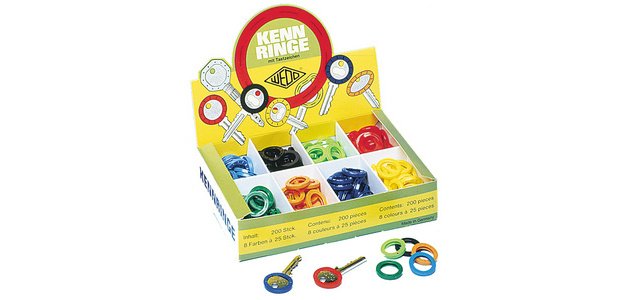 Couvre-têtes pour clé, présentoir 200 pièces, assorti