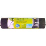 Sac poubelle renforcé à liens coulissants, 120 l