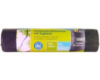 Sac poubelle renforcé à liens coulissants, 120 l