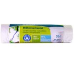 Sac poubelle, 20 litres, sans fermeture, blanc