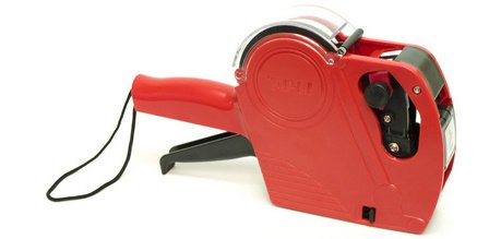 Pince à étiqueter 101418, rouge, 1 ligne numérique