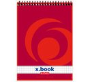 Bloc-notes à spirale x.book, A7, 50 pages, quadrillé