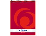 Bloc-notes à spirale x.book, A7, 50 pages, quadrillé