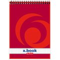 Bloc-notes à spirale x.book, A7, 50 pages, quadrillé