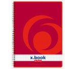 Cahier à spirales x.book A5, 160 pages, quadrillé