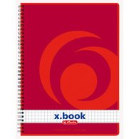 Cahier à spirales x.book A5, 160 pages, quadrillé