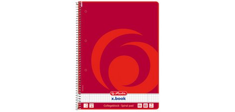 Cahier à spirales x.book, A4, 160 pages, quadrillé
