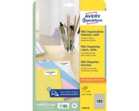 Mini étiquette, 25,4 x 10 mm, blanc