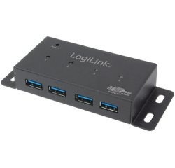 Hub USB 3.0 pour un montage mural, 4 ports, boîtier