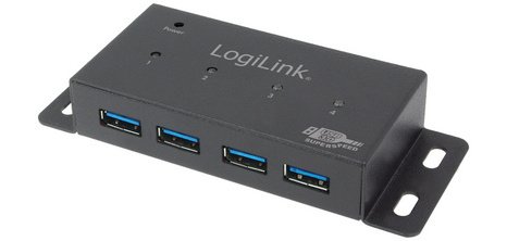 Hub USB 3.0 pour un montage mural, 4 ports, boîtier