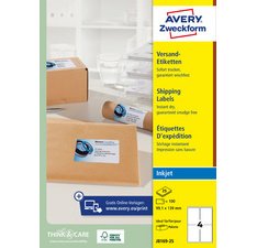 Shipping label, 99.1 x 139 mm, white