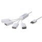 Hub USB 2.0 met kabel, 4 poorten, wit