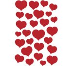 Sticker MAGIC 'Coeurs rouges', Stone