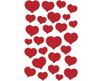 Sticker MAGIC 'Coeurs rouges', Stone