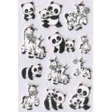 Sticker MAGIC 'Familles de pandas et de zèbres', Foam