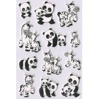 Sticker MAGIC 'Familles de pandas et de zèbres', Foam