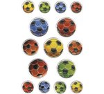 Sticker MAGIC 'Ballons de foot multicolores', gaufré