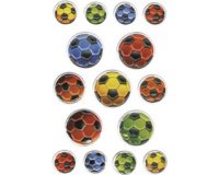 Sticker MAGIC 'Ballons de foot multicolores', gaufré