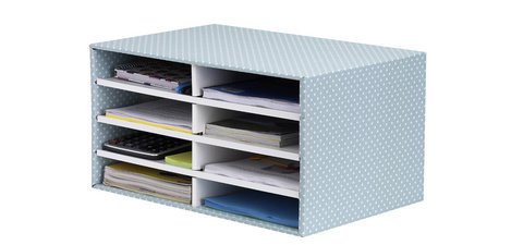 BANKERS BOX STYLE Desktop Organizer, Blue/White