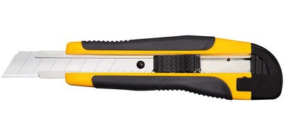 Universal cutter, blade: 18 mm, black/yellow