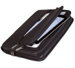 Serviette classeur 'CARPO', A4, cuir nappa, noir