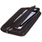 Serviette classeur 'CARPO', A4, cuir nappa, noir