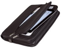 Serviette classeur 'CARPO', A4, cuir nappa, noir