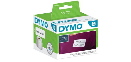 DYMO Étiquette pour badge nominatif, 89 x 41 mm, blanc