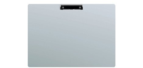 Porte-bloc, en aluminium et pince nickelée, A3 paysage