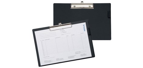 Porte-bloc, plastifié, A4 paysage, noir