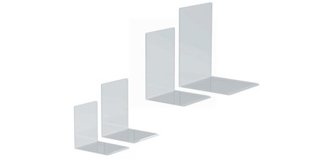 Serre-livres en acrylique, transparent, 100x100x130 mm
