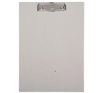 Porte-bloc, en carton avec pince, A4, gris