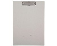 Porte-bloc, en carton avec pince, A4, gris